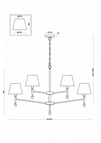 Подвесная люстра Freya Rosemary FR5190PL-12BS1