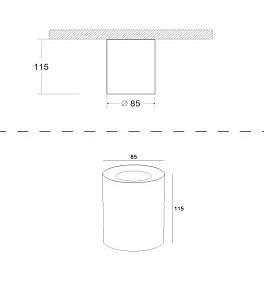 Накладной светильник Maytoni Slim C012CL-01B