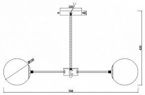 Люстра на штанге Escada ETHEREAL 2110/6P Nickel