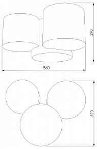 Потолочная люстра TK Lighting Mona 6591 Mona Nature