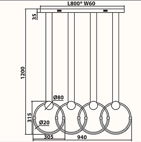 Потолочная люстра Ambrella FS FL10598