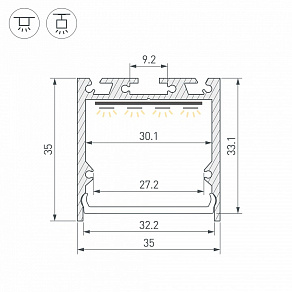 Профиль накладной Arlight SL-LINE 063107