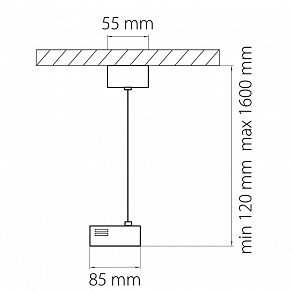 Подвес для трека Lightstar Barra 502199