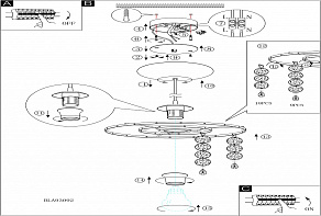 Подвесной светильник Eglo Fedra 2 93092