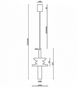 Подвесной светильник Maytoni Sound Wave MOD255PL-01B1
