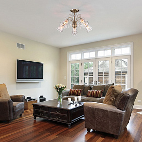 Люстра на штанге Eurosvet Norene 30157/5 античная бронза