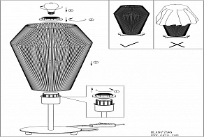 Настольная лампа декоративная Eglo ПРОМО Palmones 97796