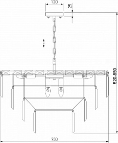 Подвесная люстра Eurosvet Elegante 10130/10 золото/прозрачный хрусталь Strotskis