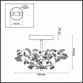 Люстра на штанге Odeon Light Oxonia 2585/5