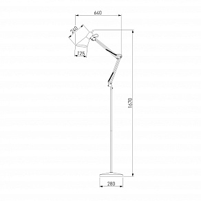 Торшер Eurosvet Norden 01033/1 серый