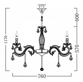 Подвесная люстра Maytoni Bronze ARM245-08-W