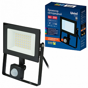Настенно-потолочный прожектор Uniel Black 16 UL-00007126