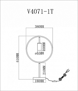 Настольная лампа декоративная Moderli Nasty V4071-1T