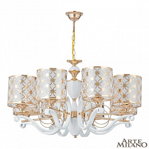Подвесная люстра Arte Milano Florentia-3097 303097/8 Wh/Gd