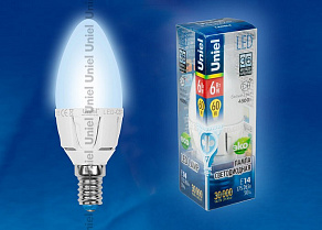 Лампа светодиодная Uniel  E14 6Вт 4500K 07889