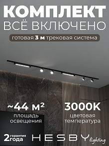 Комплект трековый Hesby Lighting Skylite №14 HSBL_kompl_S014_NI3B3K