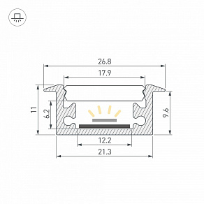 Профиль встраиваемый Arlight FLOOR 060247