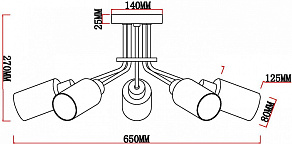 Потолочная люстра MyFar Linda MR1860-5C