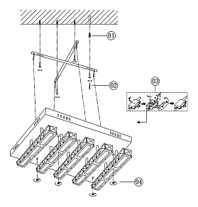 Потолочная люстра Globo Miley 67051-45D