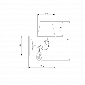 Бра Eurosvet Enzo 60068/1 перламутровое золото