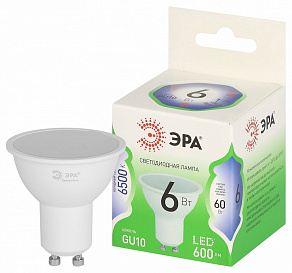 Лампа светодиодная Эра Green Line GU10 6Вт 6500K LED MR16-6W-865-GU10 GL