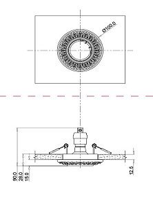 Встраиваемый светильник Maytoni Gyps Classic DL280-1-01-W