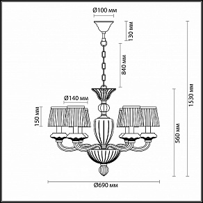 Подвесная люстра Odeon Light Sintia 4184/6
