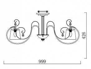 Люстра на штанге Freya Simone FR2020-CL-08-BG