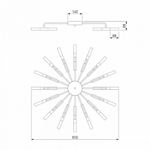 Потолочная люстра Bogate's Bastone 348 Smart