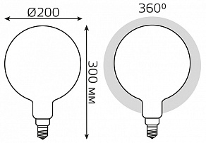 Лампа светодиодная Gauss Filament E27 14Вт 4100K 153202214-D