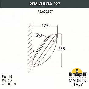 Светильник на штанге Fumagalli Lucia 1R3.602.000.LYE27