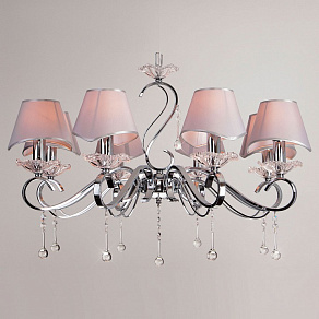 Подвесная люстра Eurosvet Kelly 10085/8 хром/прозрачный хрусталь Strotskis