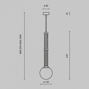 Подвесной светильник Maytoni Teatro MOD287PL-01BS1