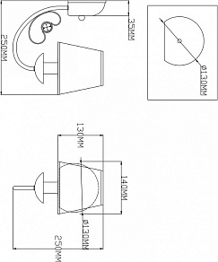 Бра Moderli Daniel V2490-1W