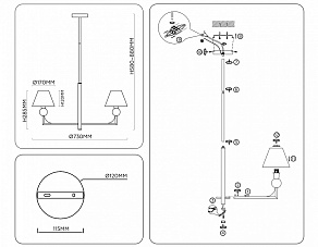 Люстра на штанге Ambrella Light LH LH75159