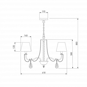 Подвесная люстра Eurosvet Enzo 60068/5 перламутровое золото