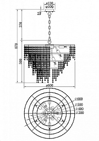 Подвесная люстра Maytoni Noa DIA202PL-12CH