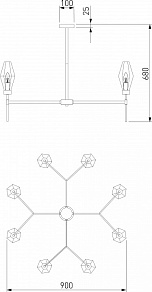 Люстра на штанге Eurosvet Prism 60143/8 хром