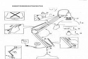 Настольная лампа офисная Eglo ПРОМО Borgillio 94702