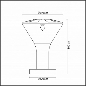 Наземный низкий светильник Odeon Light Lenar 4046/1B