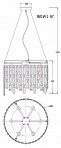 Подвесная люстра MyFar David MR1971-6P