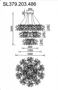 Подвесная люстра ST-Luce Rafina SL379.203.486