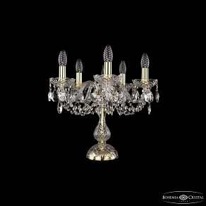 Настольная лампа декоративная Bohemia Ivele Crystal 1402 1402L/5/141-39 G