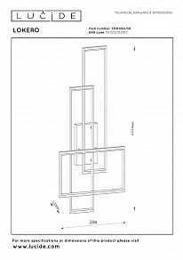 Потолочная люстра Lucide Lokero 78101/60/30