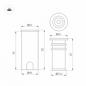 Встраиваемый в дорогу светильник Arlight PELURU 057838