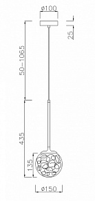 Подвесной светильник Maytoni Ligero MOD061PL-01CH