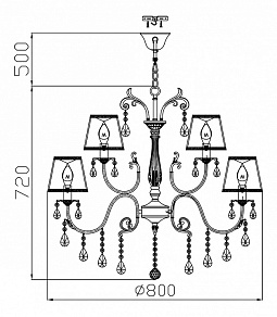 Подвесная люстра Maytoni Cannella ARM388-12-R