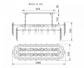 Подвесной светильник Wertmark Agati WE124.14.323