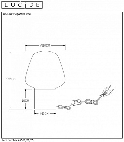 Настольная лампа декоративная Lucide Becky 45569/01/65