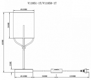 Настольная лампа декоративная Moderli Inari V11851-1T